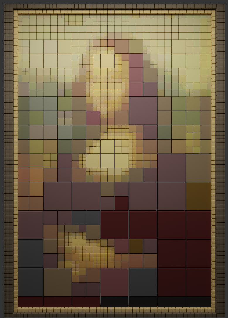 Cube Mosaic portrait study