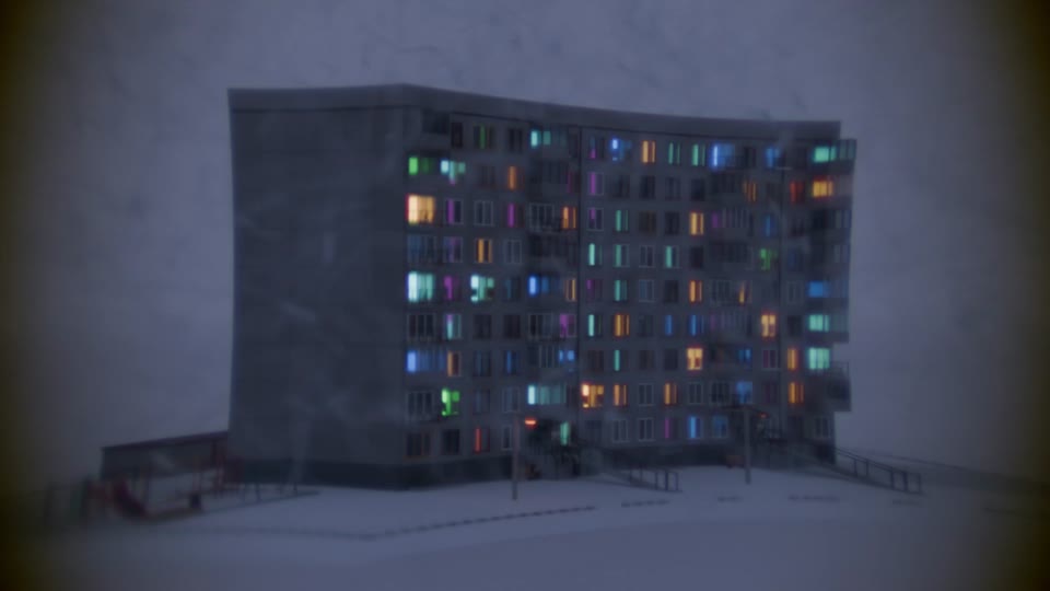 LUCID Panelka Generator X-ray view of a procedural residential block